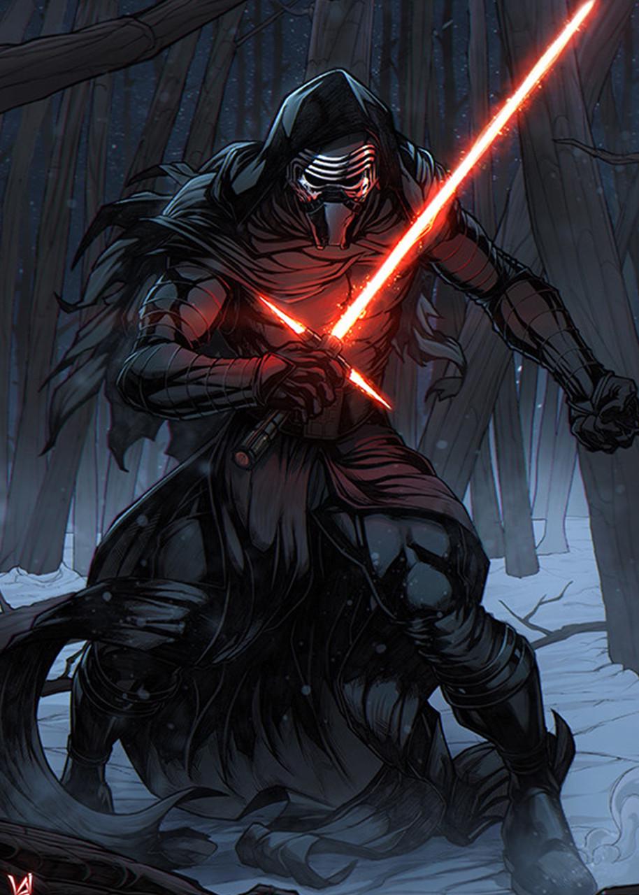 Картина постер Gee! Star Wars Звёздные Кайло Рен готов к бою 40х60 см SW.09.048