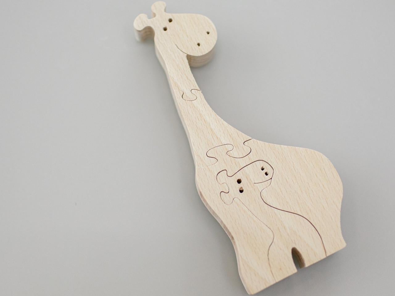 Экопазл деревянный под раскраску Жирафы 4 элемента 15х6 см (1445347176)