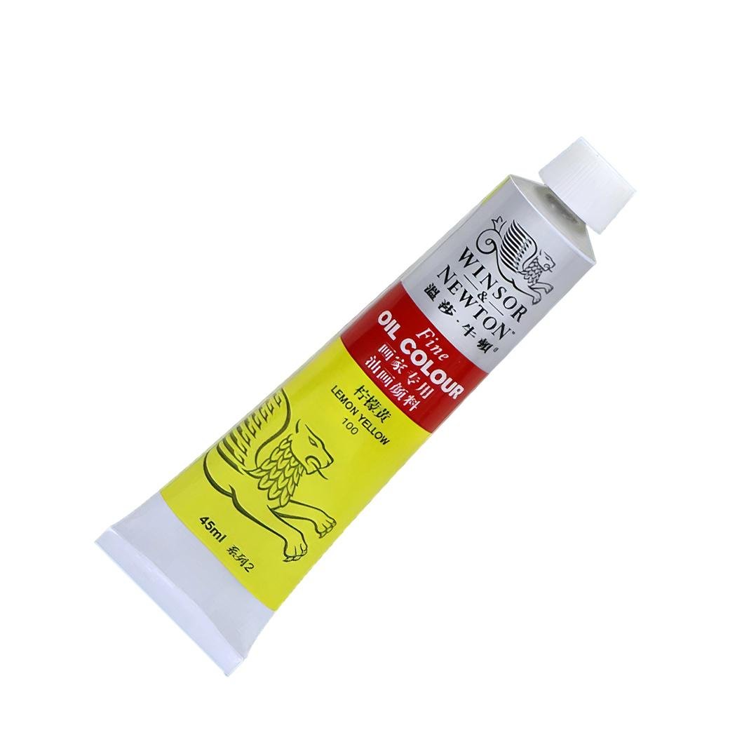 Олійна фарба художня Winsor & Newton туба 45 мл №100 Жовто-лимонний (WNOP-100) - фото 2 Олійна фарба художня Winsor & Newton туба 45 мл №100 Жовто-лимонний (WNOP-100) - фото 2