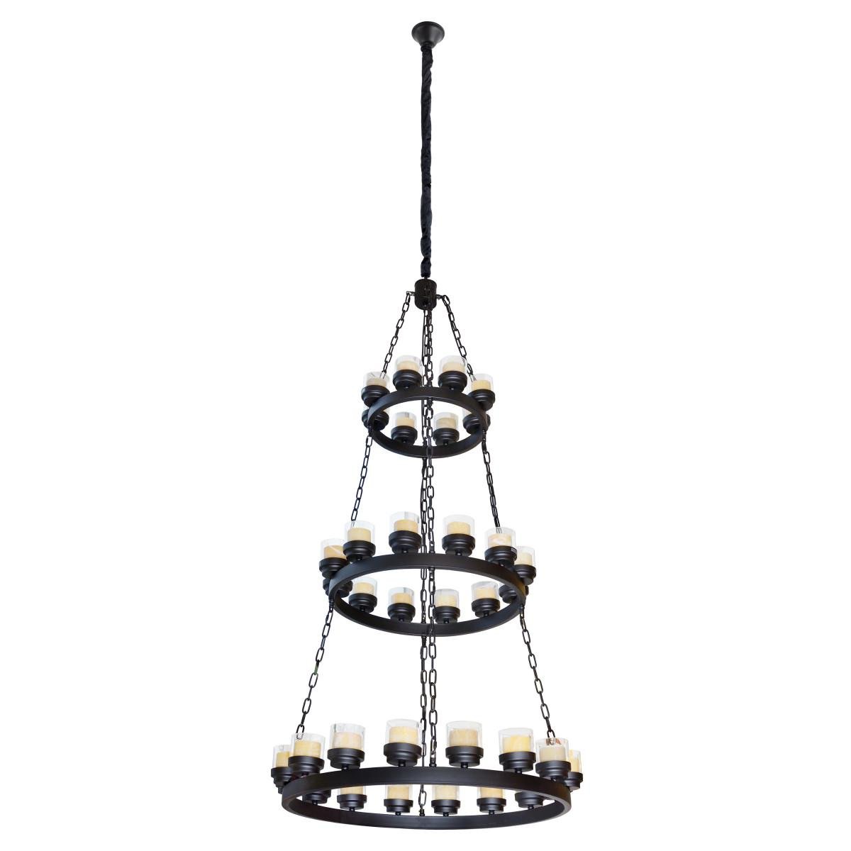 Люстра подвесная-свеча лофт Brille BL-387S/36 E27 BK Люстра подвесная-свеча лофт Brille BL-387S/36 E27 BK