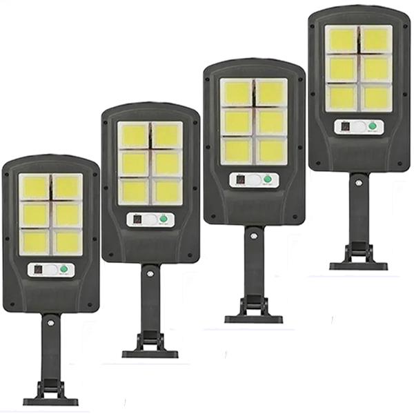 Комплект фонарей Solar Light BL BK120-6COB 4 шт. с датчиком движения на солнечной батарее Черный (6516tyt4pcs)