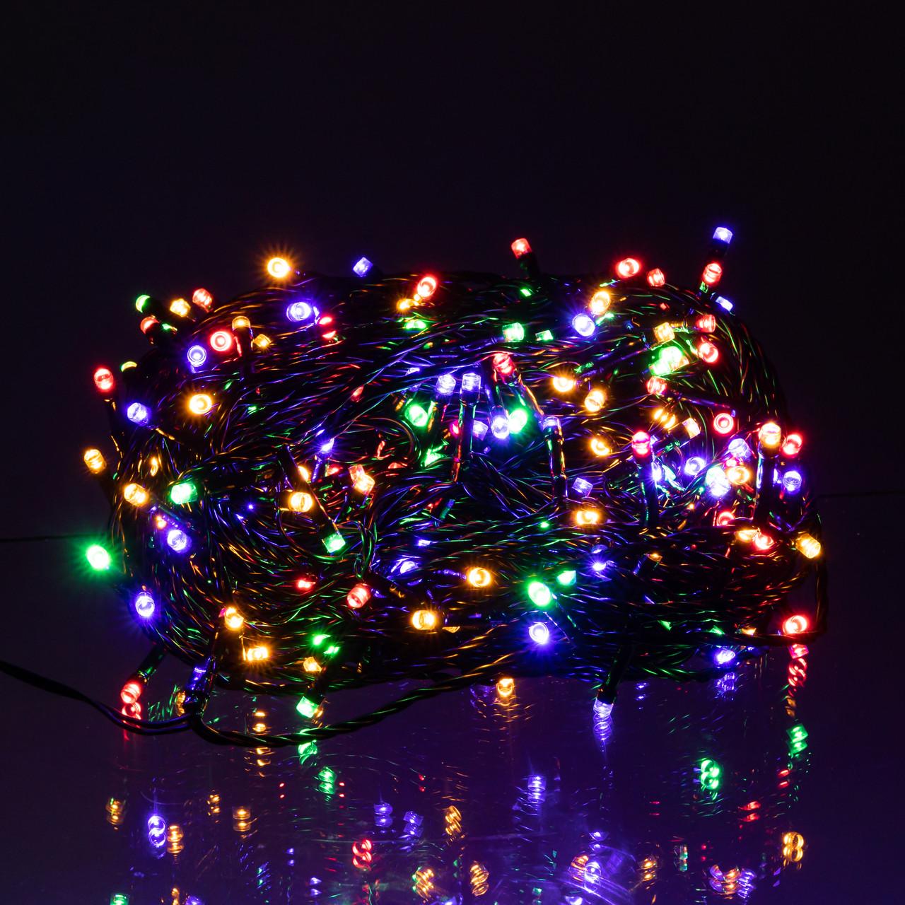 Гирлянда Нить уличная 300 LED 30 м от сети Черный/Разноцветный (CF300L30MBML)