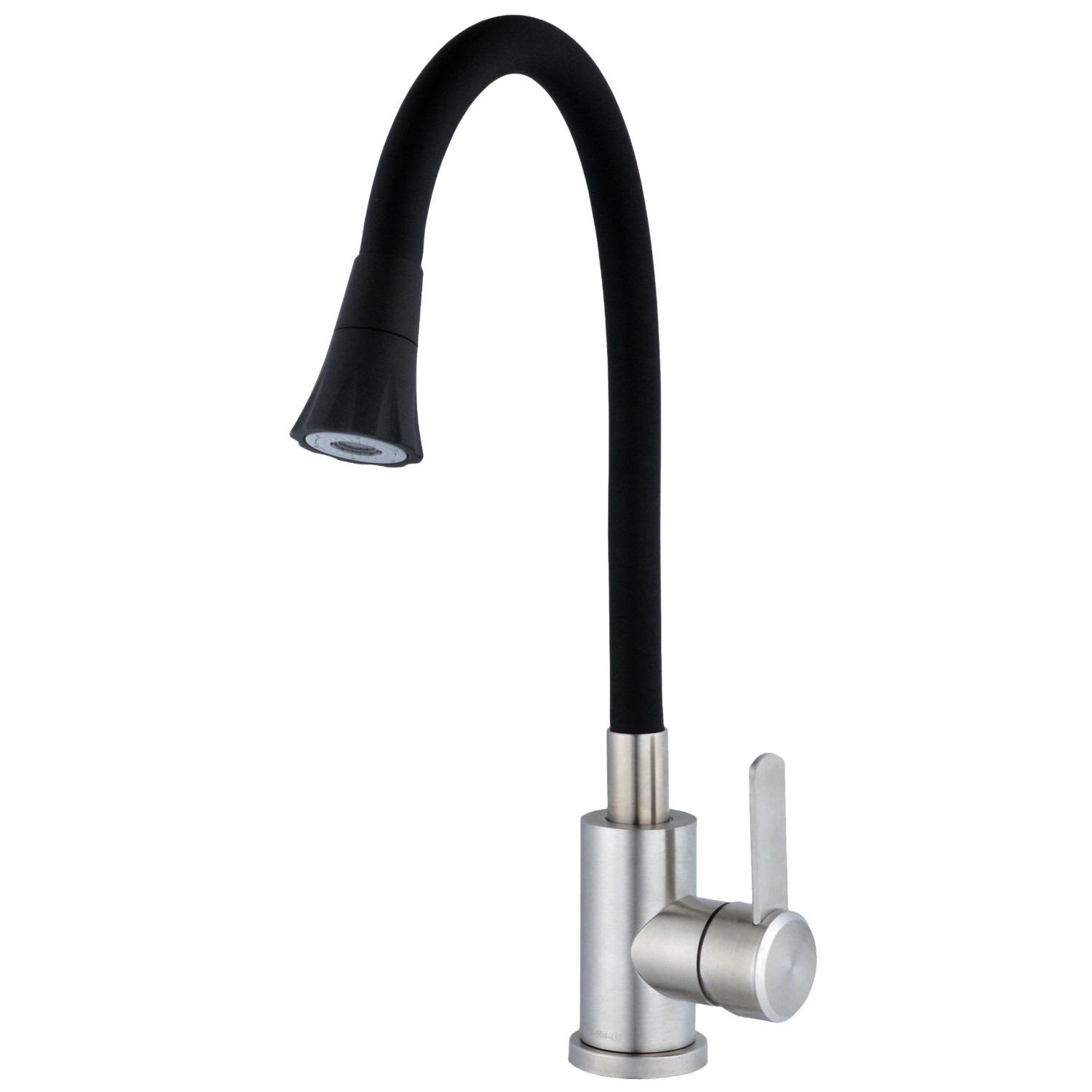Змішувач для кухні Globus Lux WIEN 000028461 з гнучким виливом Чорний (232857)