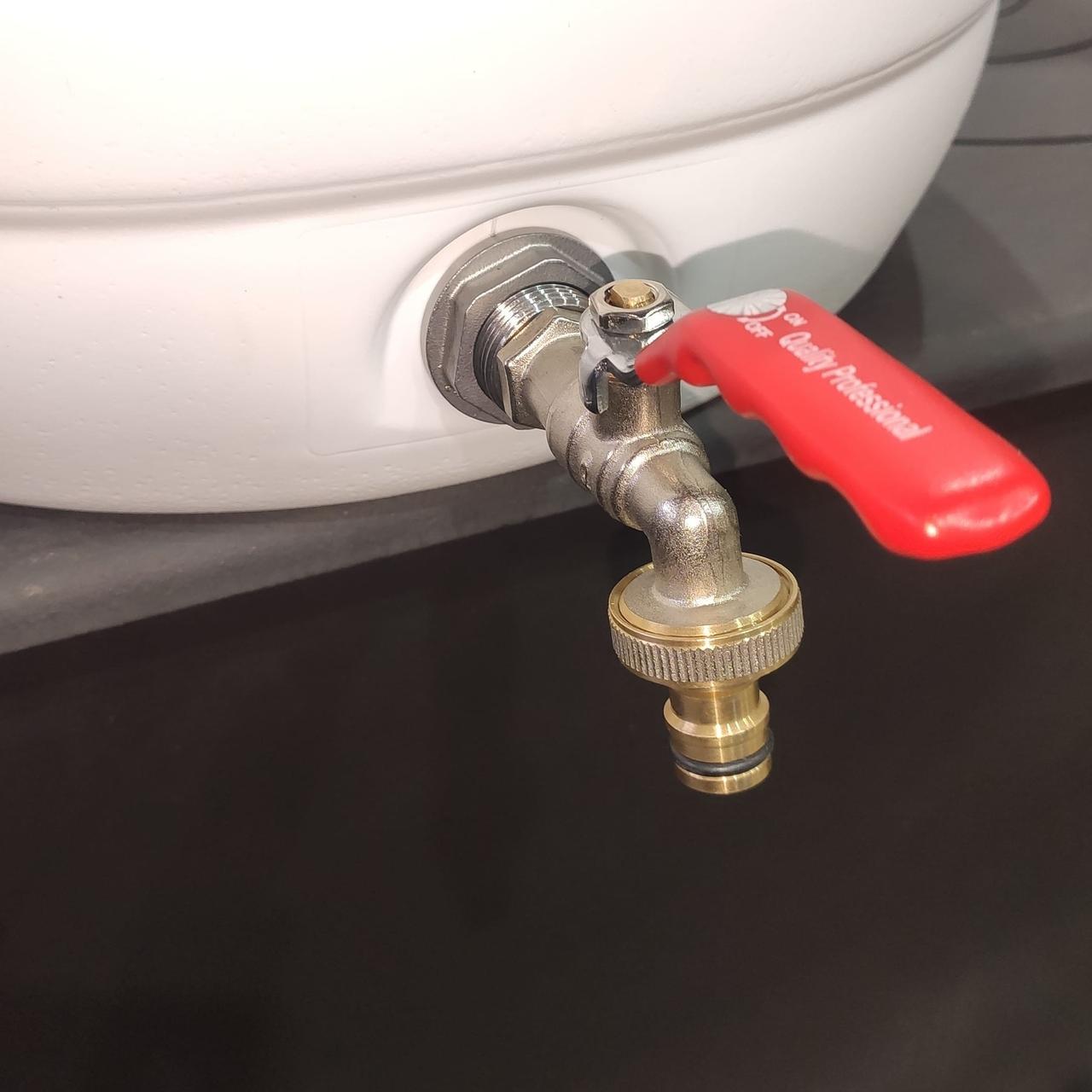 Бідон харчовий Євро Пласт з латунним краном зелена кришка 45 л (173314) - фото 2