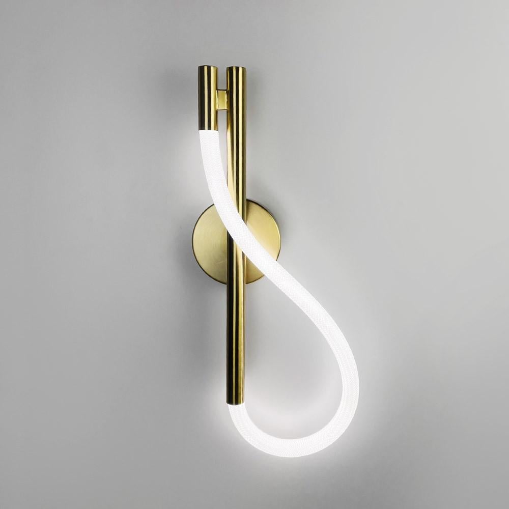 Бра із обплетеним неоном 40 см Латунь (W 203/400 AB) - фото 6