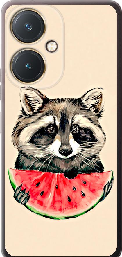 Чехол на Vivo Y27 Енотик с арбузом (4605u-579-42517)