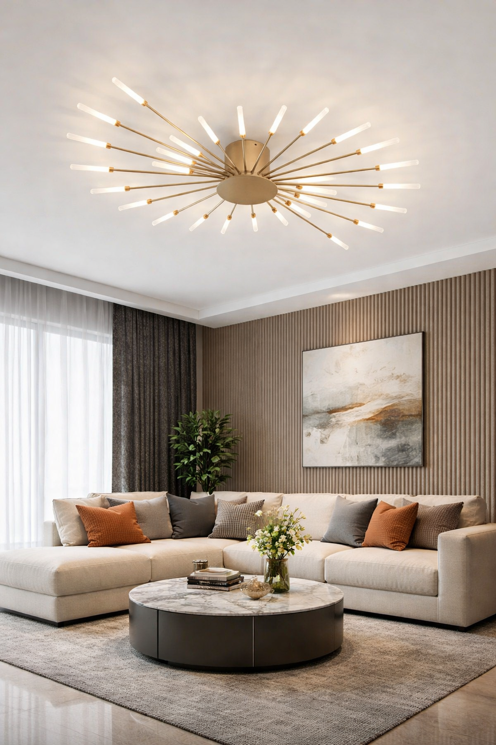 Люстра Radiant Sun LED нейтральный свет 52W (28 20216/28GD)