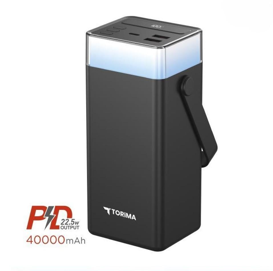 Повербанк Torima TRM-1041 40000 mAh Type-C Lightning 22,5 Вт с быстрой зарядкой RGB LED Black (jz-TRM1041) - фото 2 Повербанк Torima TRM-1041 40000 mAh Type-C Lightning 22,5 Вт с быстрой зарядкой RGB LED Black (jz-TRM1041) - фото 2