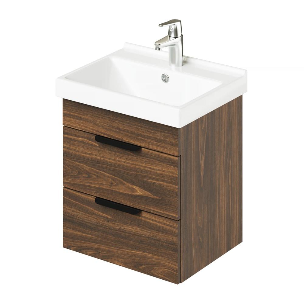 Тумба підвісна із раковиною MVK Vostok Lite 50 B1 500х400х530 мм Дуб Бурбон (8086br)