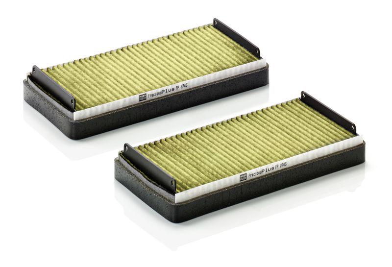 Фильтр салона Mann-Filter для MB E-class W210 95-03/S-class W220 98-05 2 шт. угольный /антибактериальный (FP 2745-2)