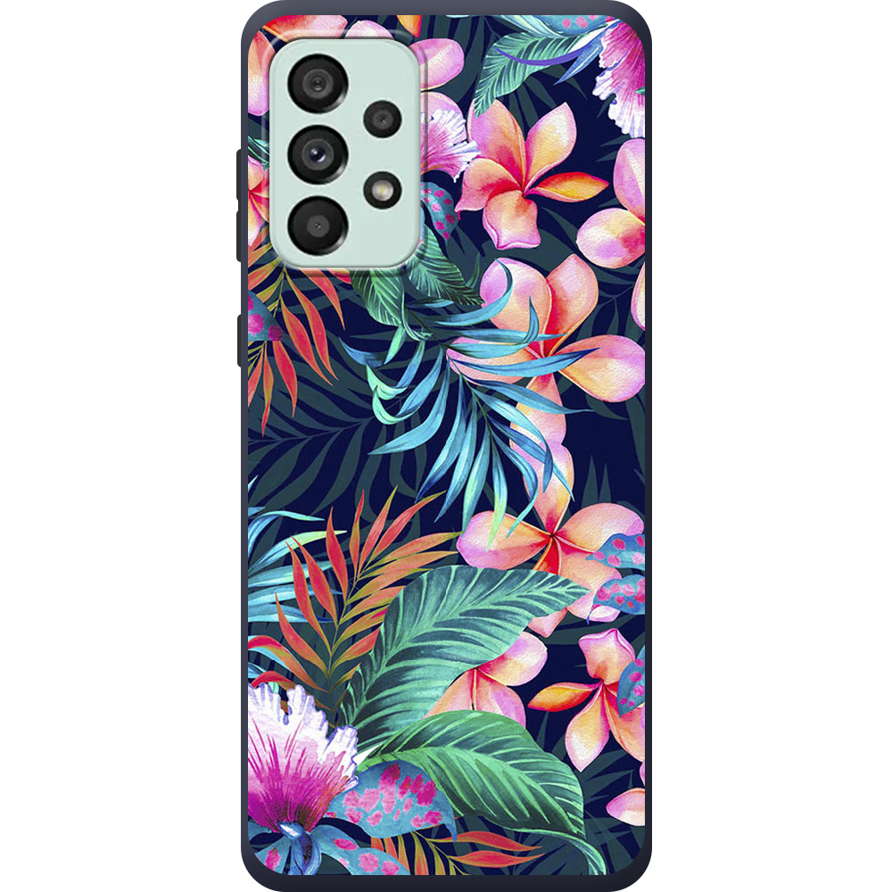 Чехол BoxFace Samsung Galaxy A53 5G (A536) flowers in the tropics Синий силикон (44112-up1971-44171)