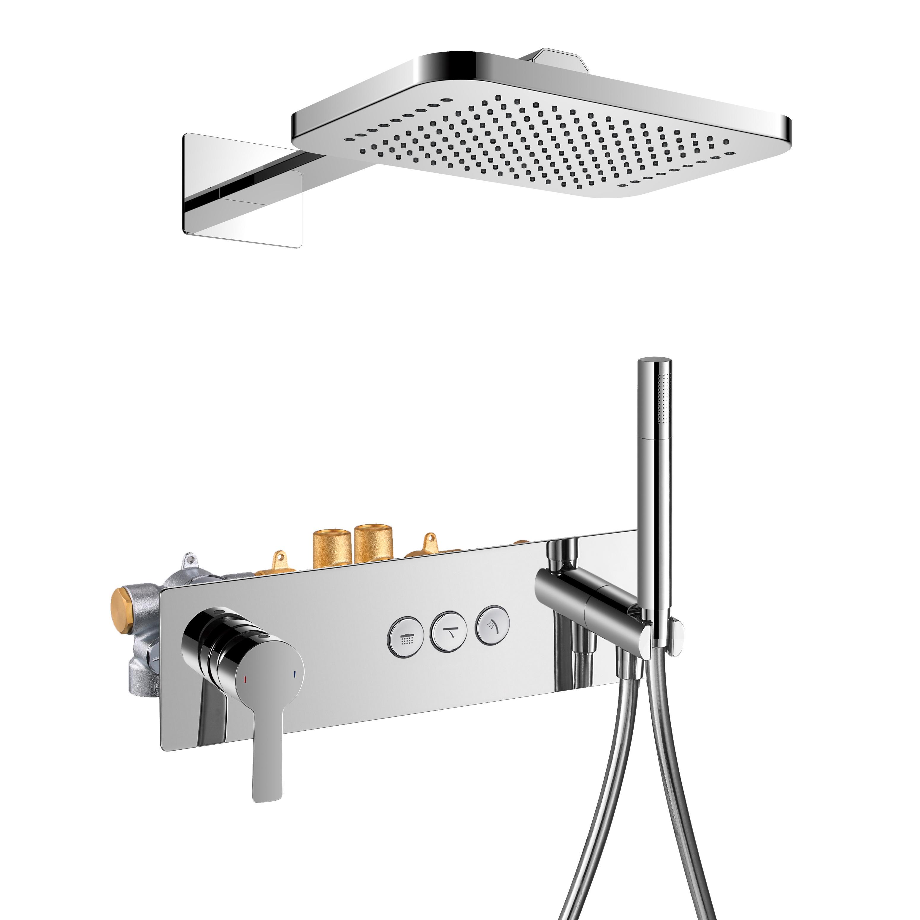 Душова система прихованого монтажу Imprese SMART CLICK форма Q Хром (ANT-80367)