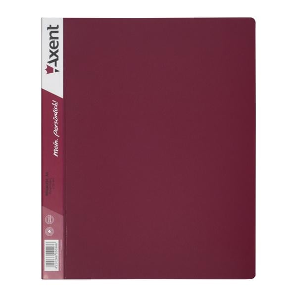 Папка Axent на 4-х кольцах А4 35 мм полипропилен Бордовый (1208-04-a)