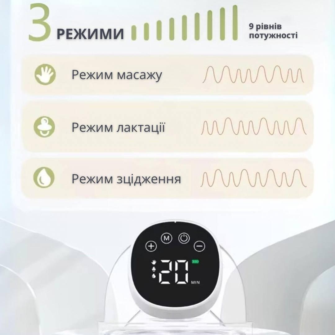 Молоковідсмоктувач електричний Bodasan бездротовий ультра тихий з ефектом масажу (MY-376) - фото 4 Молоковідсмоктувач електричний Bodasan бездротовий ультра тихий з ефектом масажу (MY-376) - фото 4