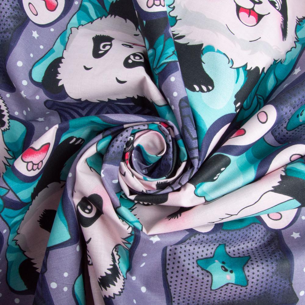 Ткань бязь ранфорс для постельного белья GOLD LUX 125 гр/м2 220 см (GLux-5195 панда)