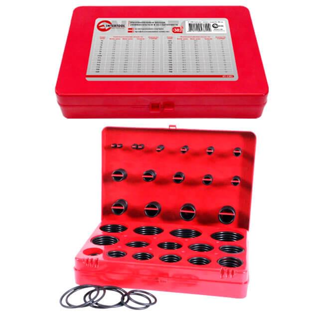 Комплект гумових сальників Intertool AT-5382 382 пр. (124792)