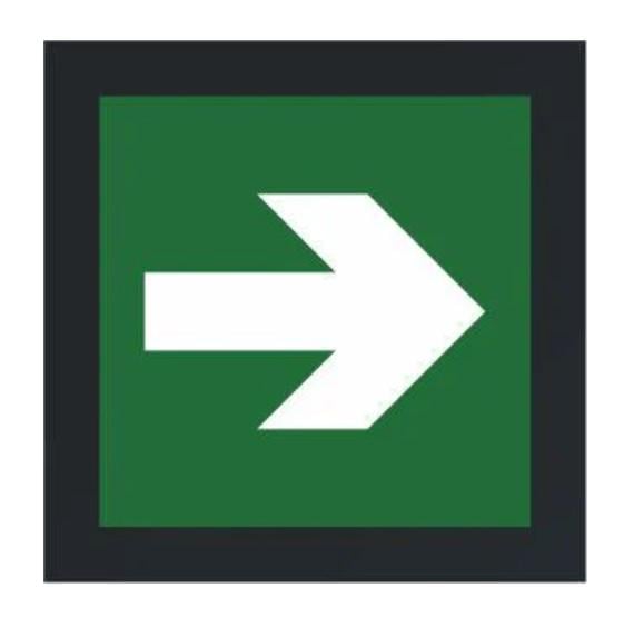 Знак Напрямок стрілка вправо ПВХ 15х15 см (59882)