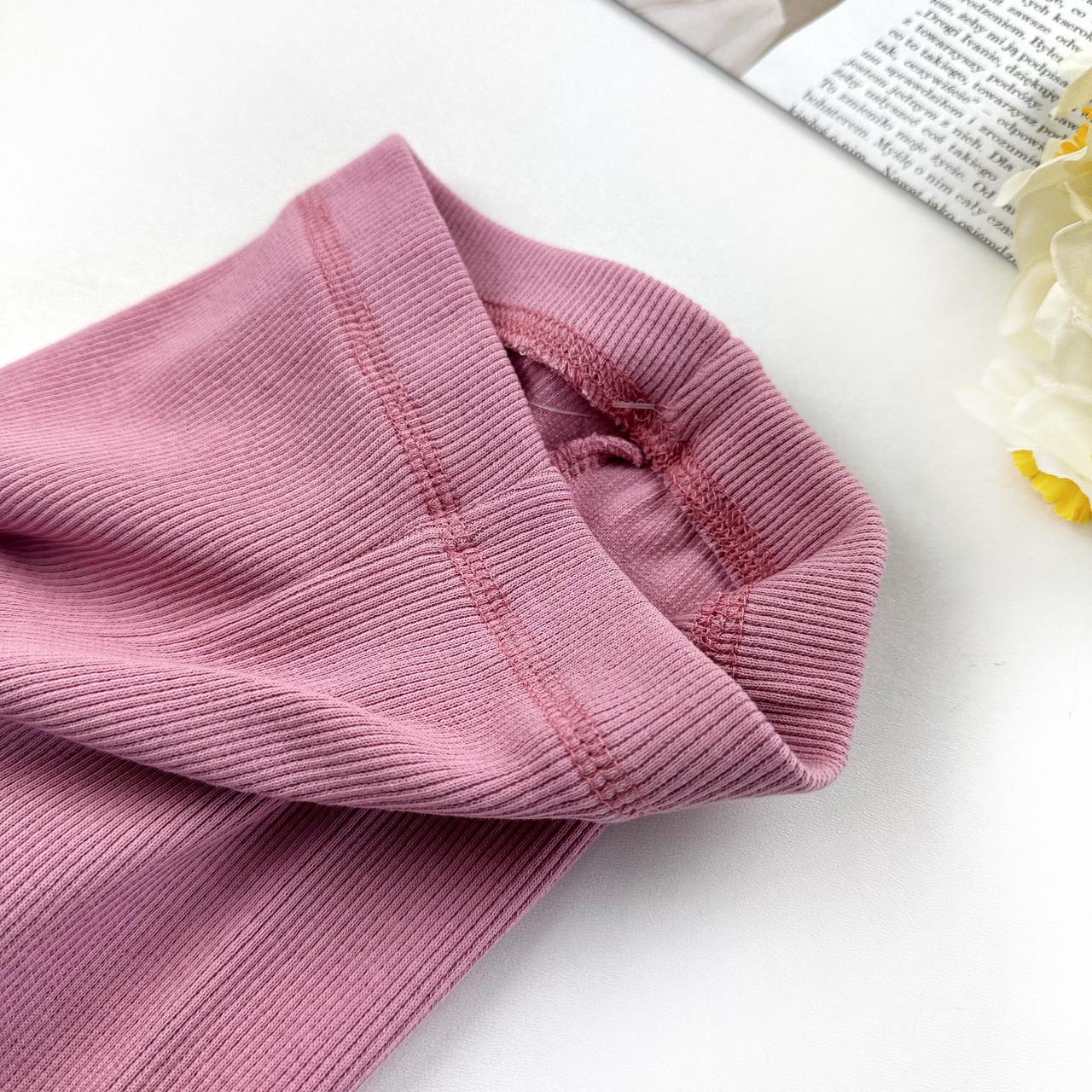 Лосини дитячі в рубчик 110 см Пудровий (2186828596) - фото 2 Лосини дитячі в рубчик 110 см Пудровий (2186828596) - фото 2