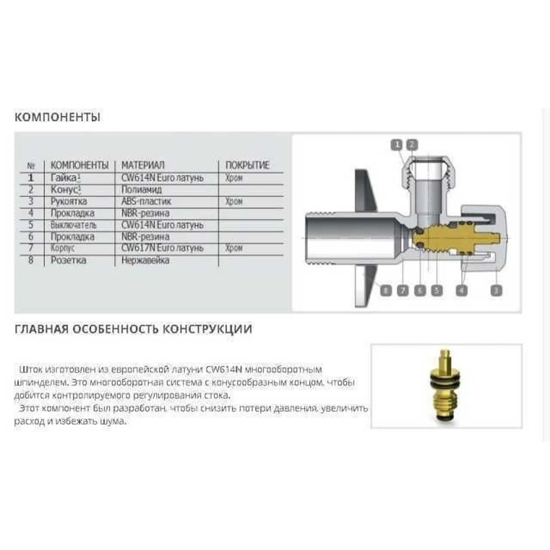 Кран вентильный угловой Arco А7260 Selba 1/2"х3/4"+3/8" (GSR-000012712) - фото 6