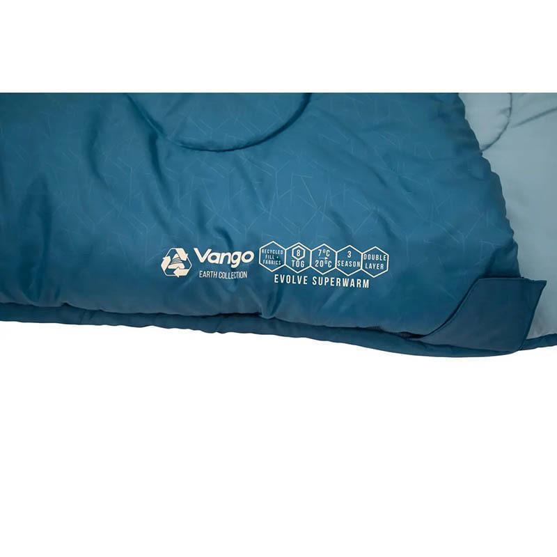 Спальний мішок Vango Evolve Superwarm Single/+2°C Left Moroccan Blue (SBREVOLVEM23TJ8) - фото 6