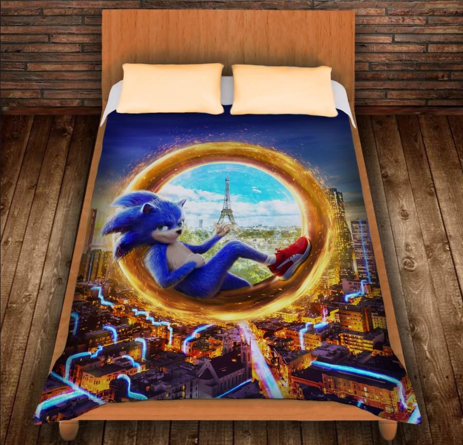 Плед с 3D принтом Соник и портал 150x200 см (epi_0285) Плед с 3D принтом Соник и портал 150x200 см (epi_0285)