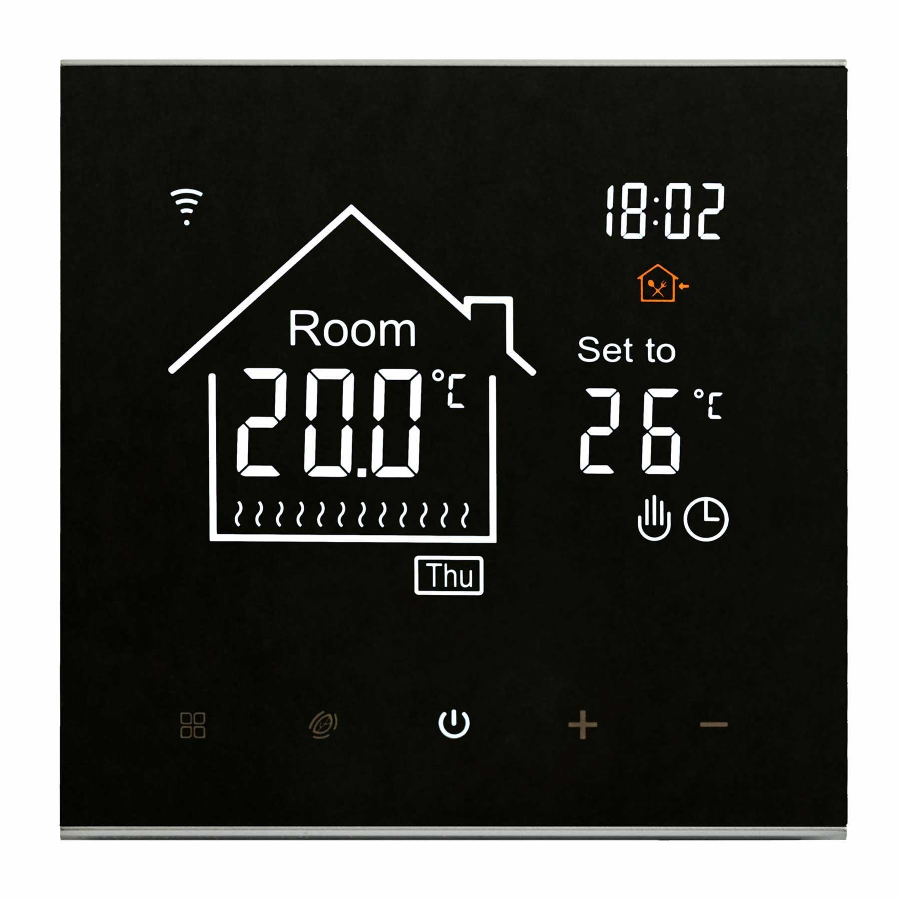 Теплый пол Grand Lane GL-mat 1 м2 180 Вт нагревательный мат glm1810k7 и WiFi Glass сенсорный программируемый терморегулятор Черный - фото 2