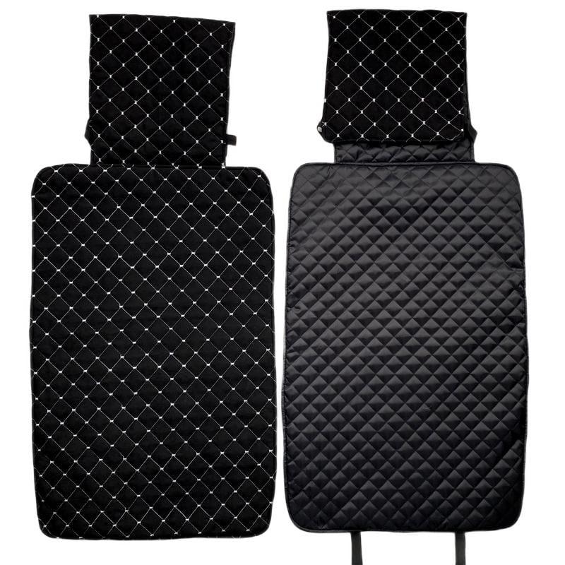 Накидки на сиденье автомобиля Lux с подголовником эко-замша прошивка задний комплект Черный/Белый (769) - фото 4 Накидки на сиденье автомобиля Lux с подголовником эко-замша прошивка задний комплект Черный/Белый (769) - фото 4