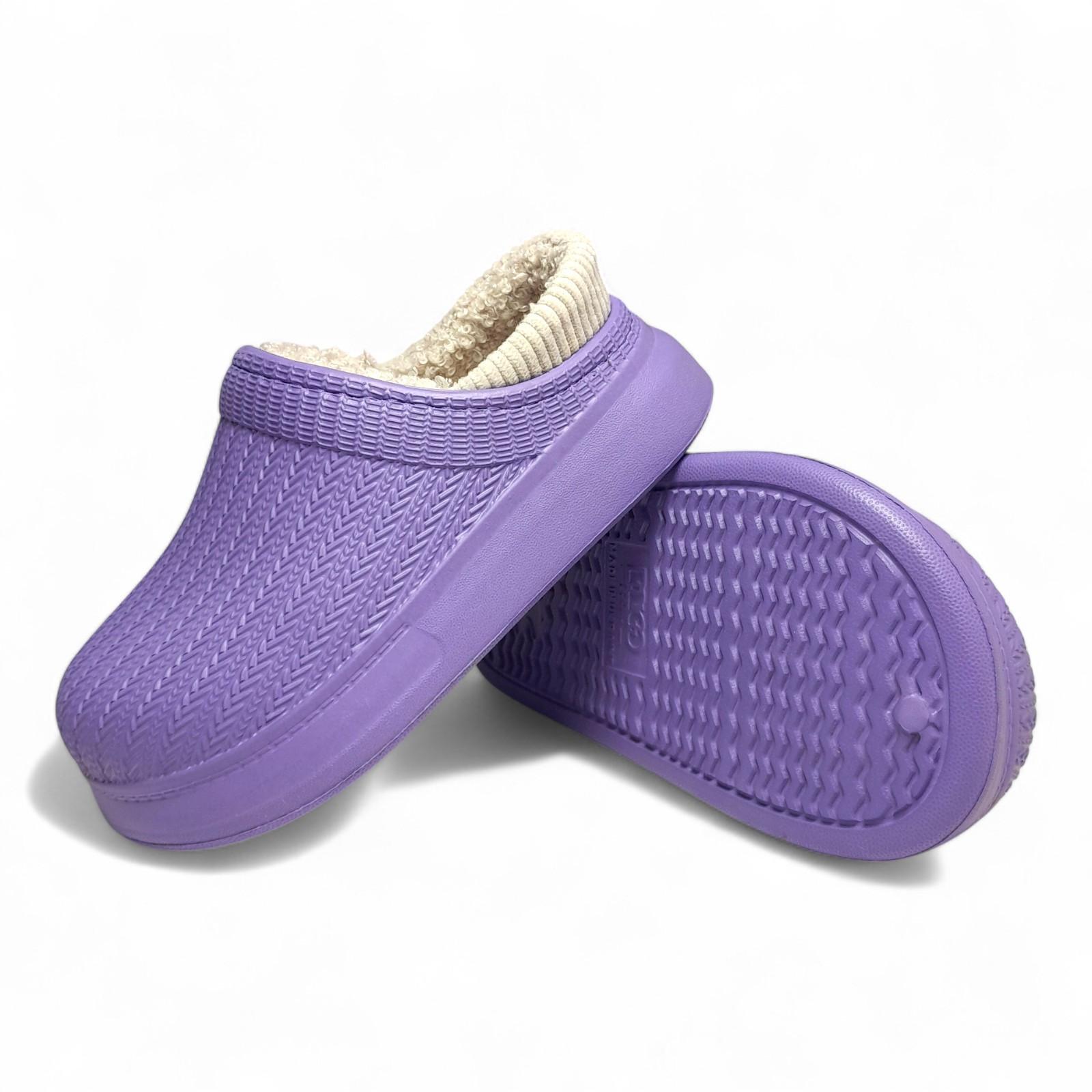 Сабо детские утепленные Dago с задним бортиком р. 31/32 20 см Лавандовый (2769607056) - фото 6