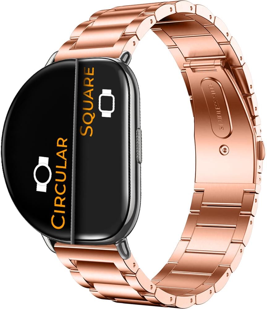 Браслет металевий Shape для ZEPP E Square/Circular Rose Gold (26337-27)