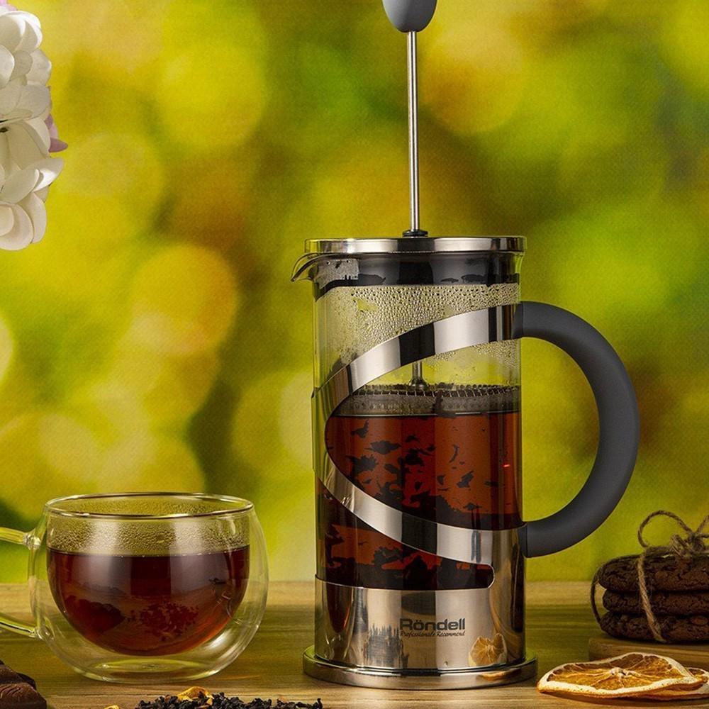 Френч-пресс Rondell Crystal 1 л Grey (RDS-840) - фото 9 Френч-пресс Rondell Crystal 1 л Grey (RDS-840) - фото 9
