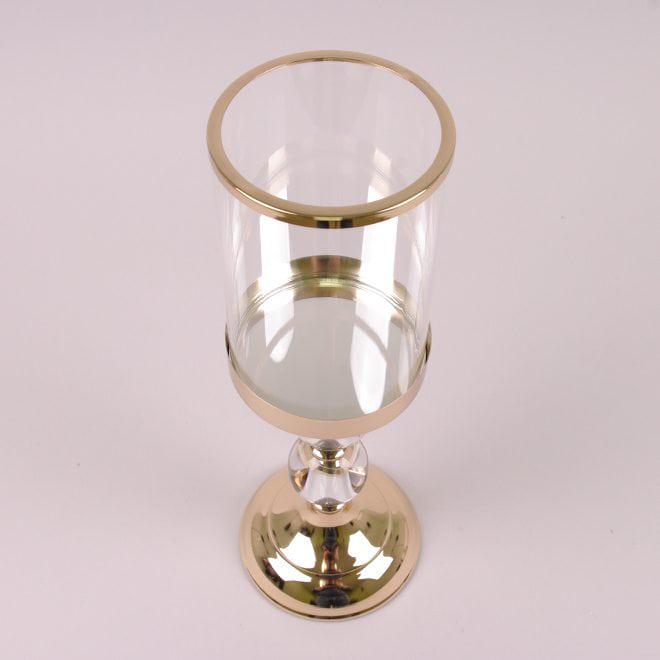 Підсвічник металевий Flora 37 см Золотий (36723) - фото 4 Підсвічник металевий Flora 37 см Золотий (36723) - фото 4