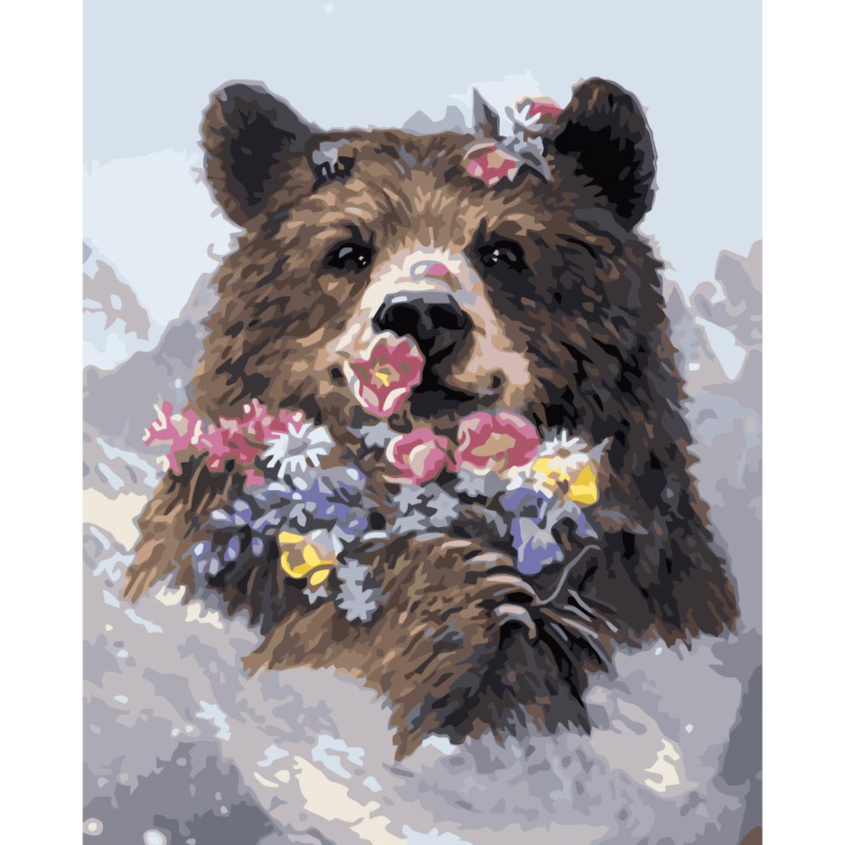 Картина по номерам Strateg Медведица 40x50 см (VA-3752)