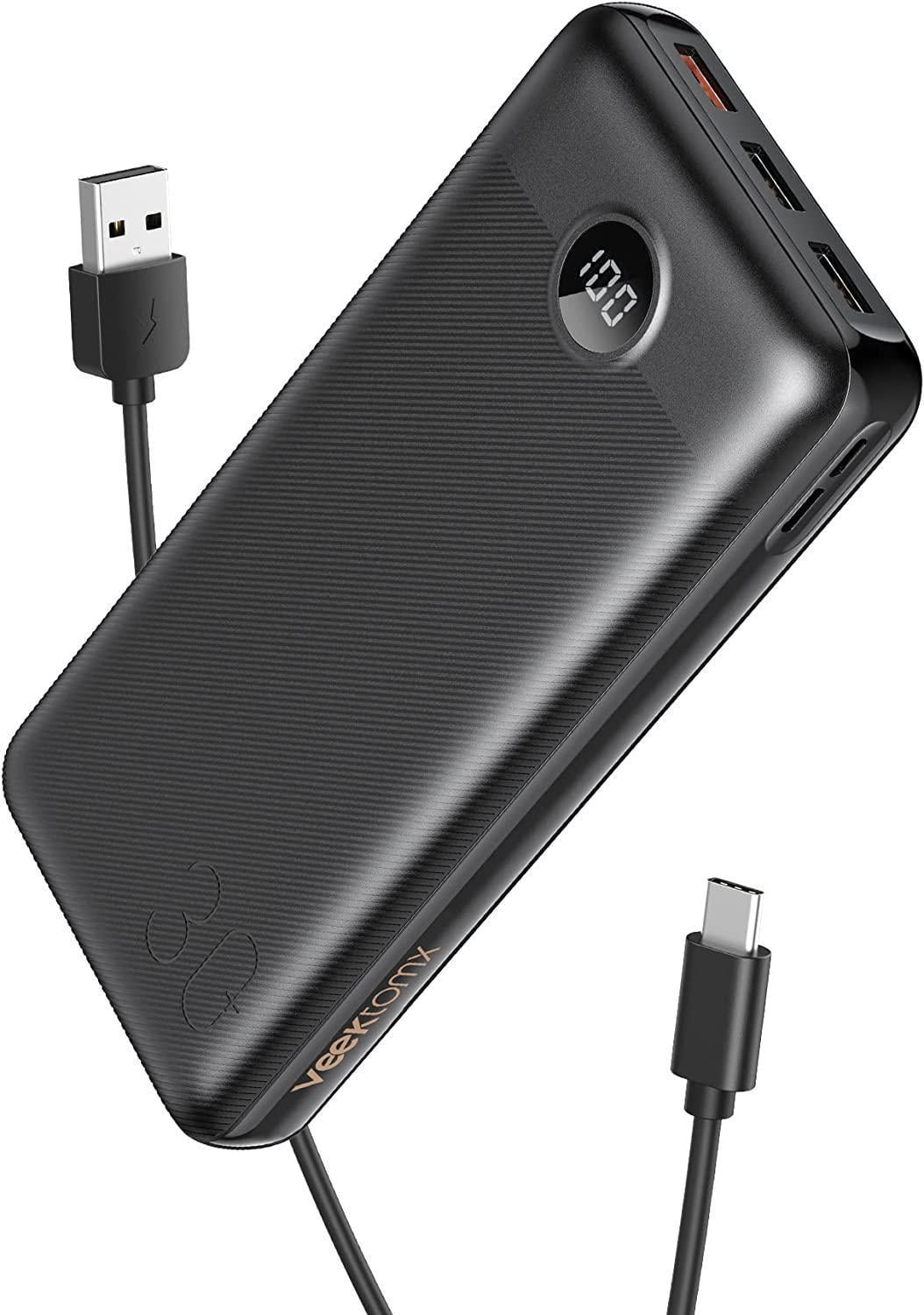Портативное зарядное устройство VEEKTOMX 30000 mAh Black