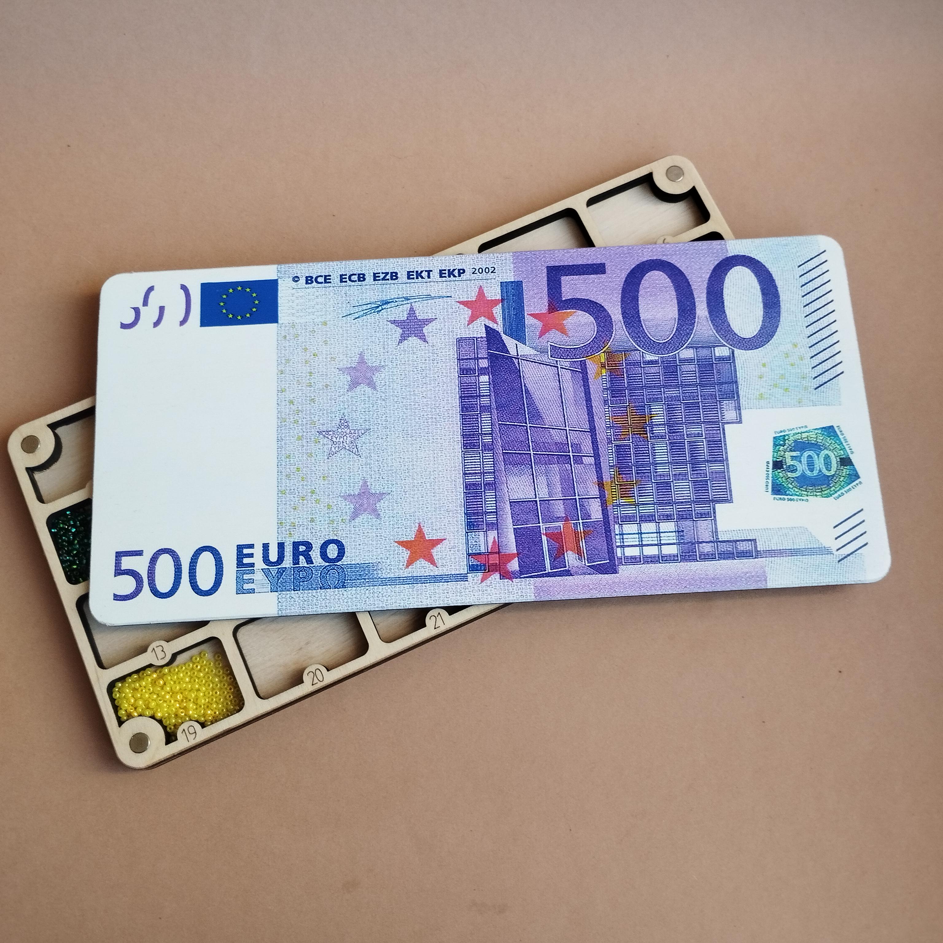 Органайзер для бісеру прямокутний 500 євро на 24 комірки (060586)