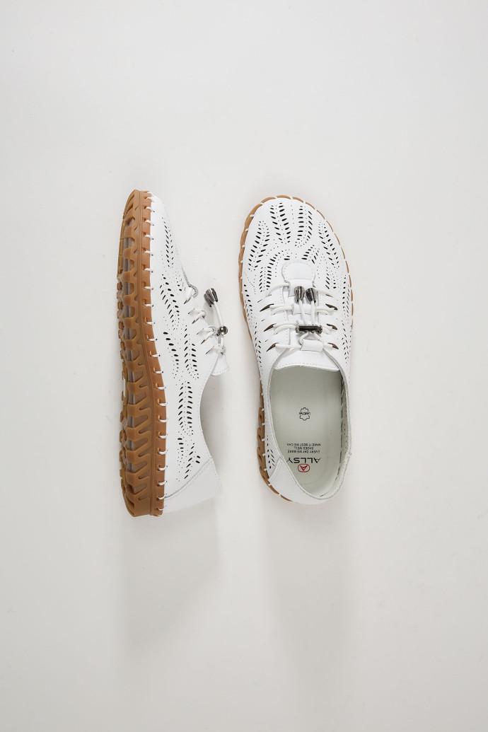 Мокасины женские ALLSY кожаные р. 37 Белый (195189) - фото 2 Мокасины женские ALLSY кожаные р. 37 Белый (195189) - фото 2