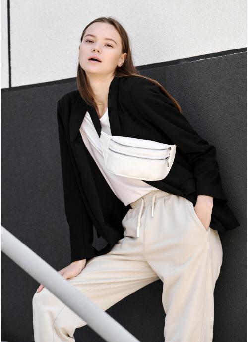 Сумка на пояс женская кожевенная Белый (2618897948) - фото 5