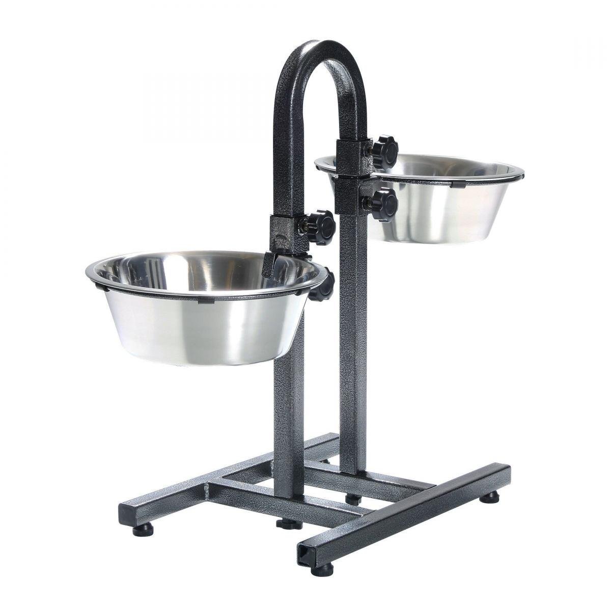 Миска для собак Trixie металлическая со стойкой 2,8 л 2 шт. (2497)