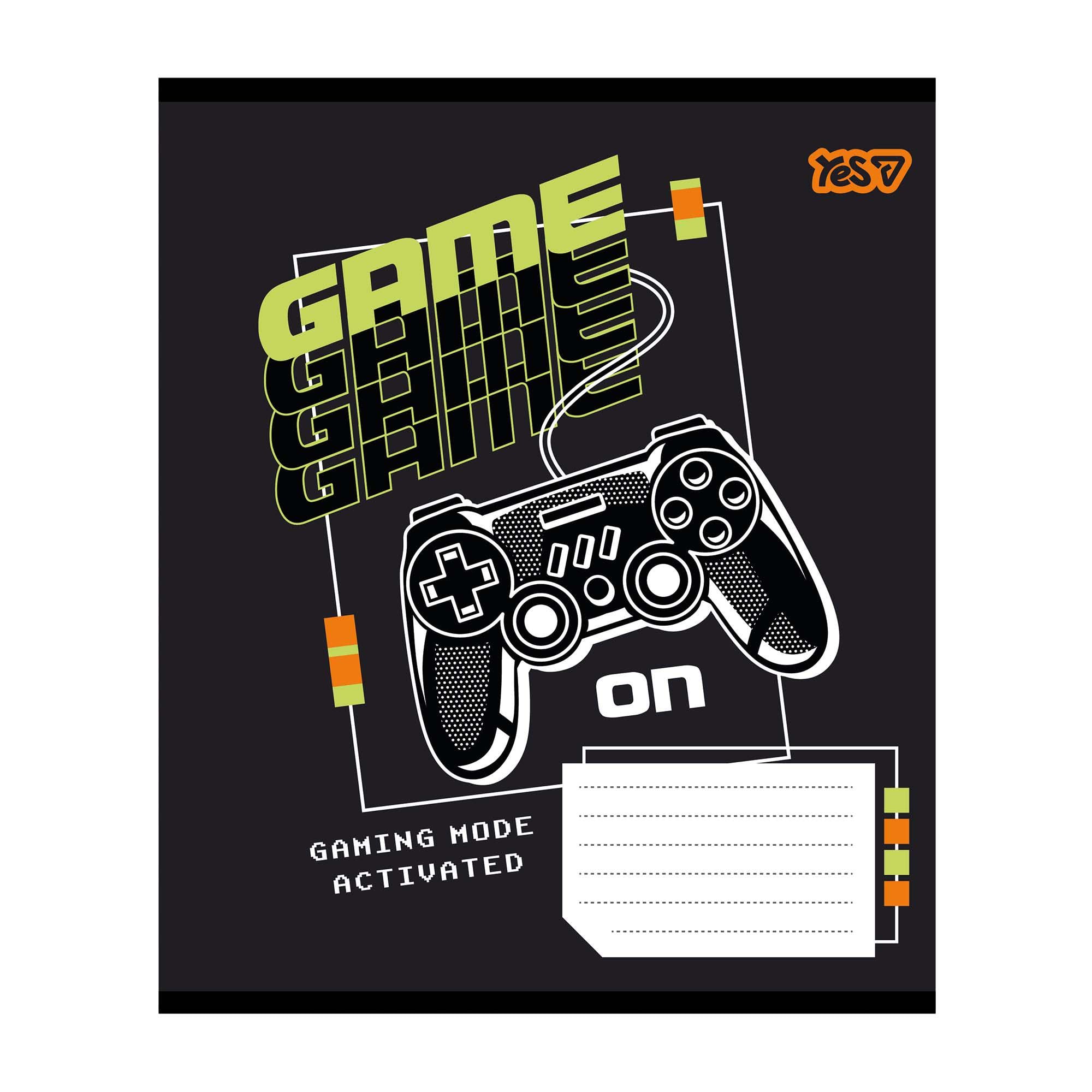 Тетрадь школьная YES Game коса линия 12 л. (768666) Тетрадь школьная YES Game коса линия 12 л. (768666)