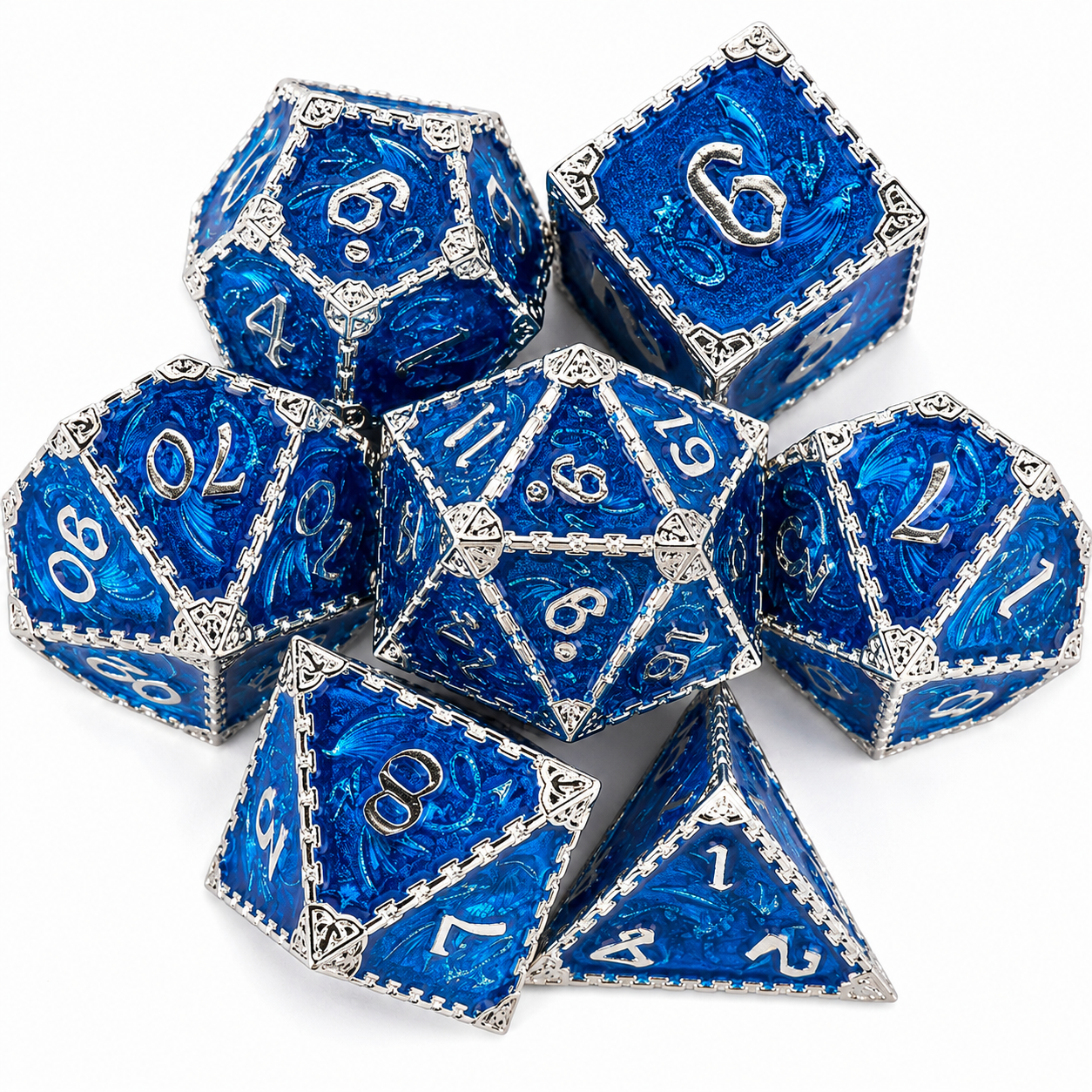 Набор кубиков для игры Dungeons&Dragons 7 шт. Синий (1013-844-01)