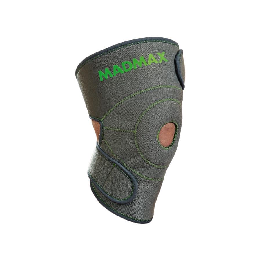 Наколінник MadMax MFA-295 Zahoprene Universal Knee Support Dark grey/Green (A-012675) - фото 2
