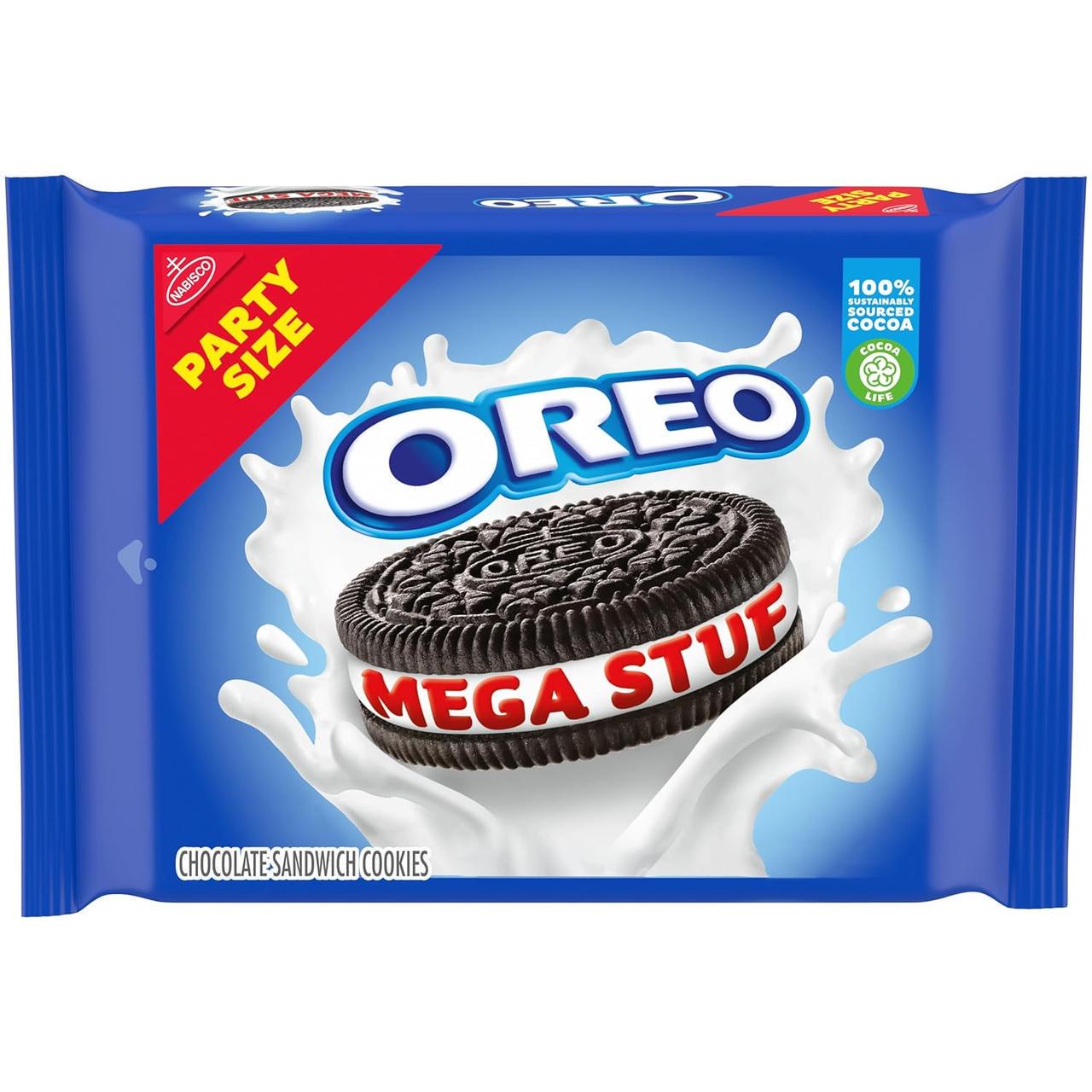 Печенье OREO Mega Stuf Chocolate Sandwich Cookies 718 г (2379220547)