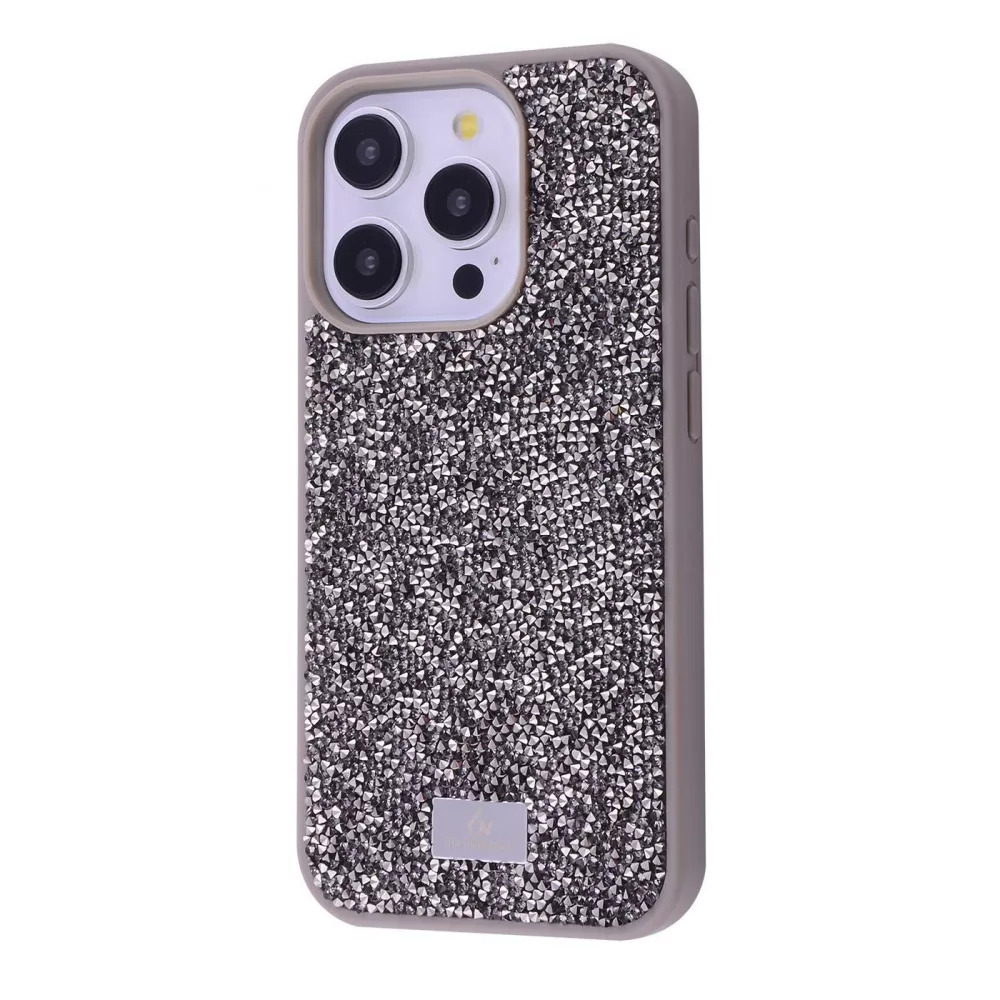 Защитный чехол для iPhone 15 Pro Max, Bling World Rock Diamond, термопластичный поликарбонат, Gray titanium