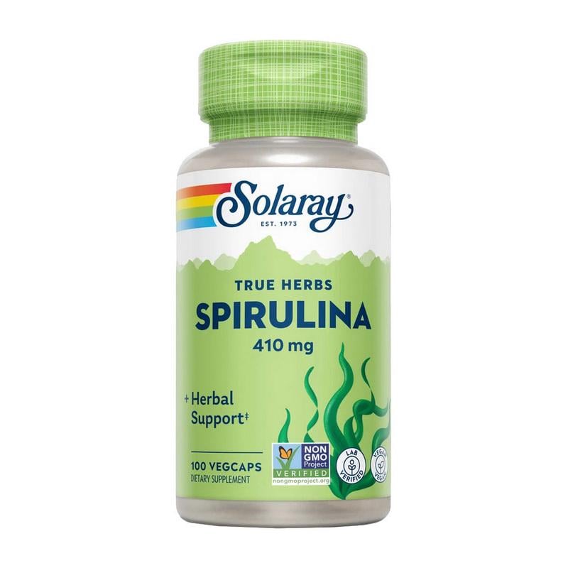 Спирулина Solaray Spirulina 410 мг 100 вер. капс.