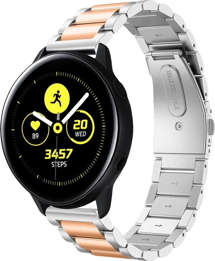 Металлический Ремешок Shain Line для Galaxy Watch Active Silver Rose (28113-68)
