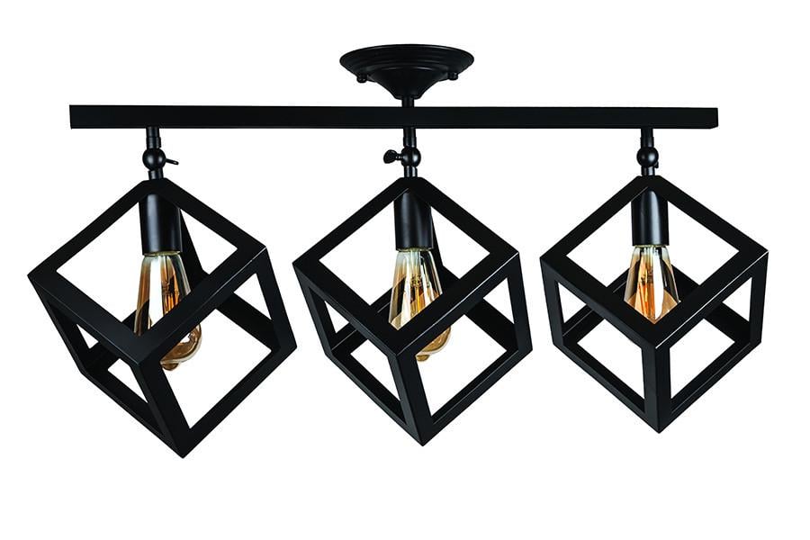 Люстра Levistella 756XPR160F-3 BK Лофт на три плафона кубики Черный (1887931543)