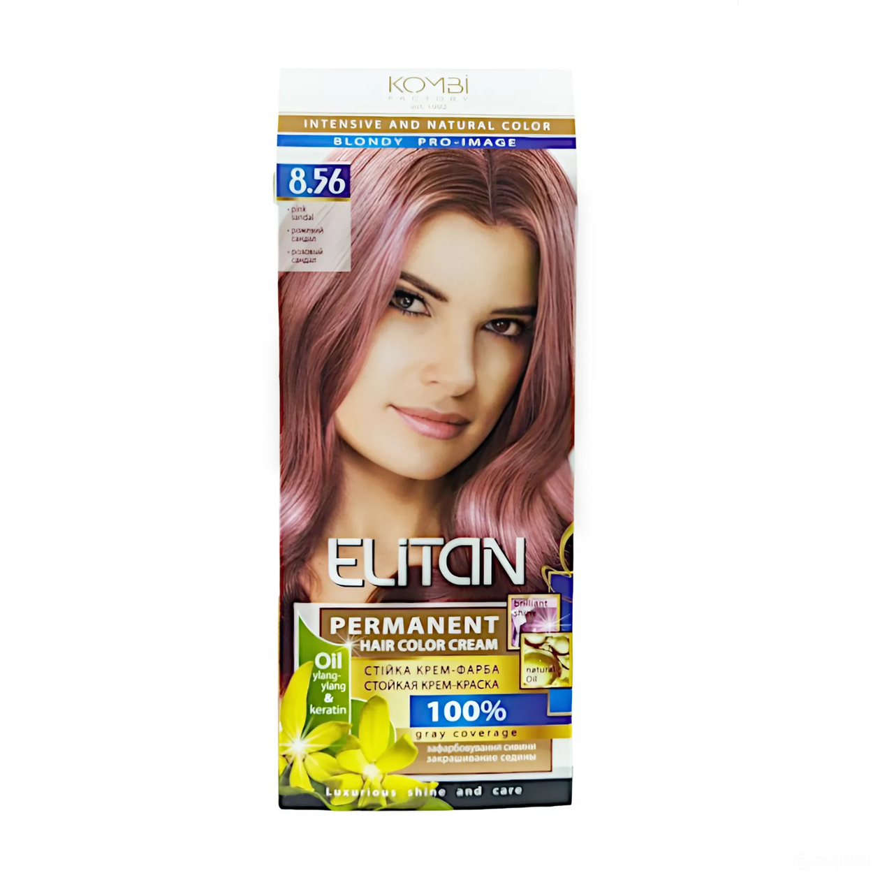 Крем-краска для волос стойкая ELITAN intensive and natural color 8-56 Розовый сандал (2186896154)