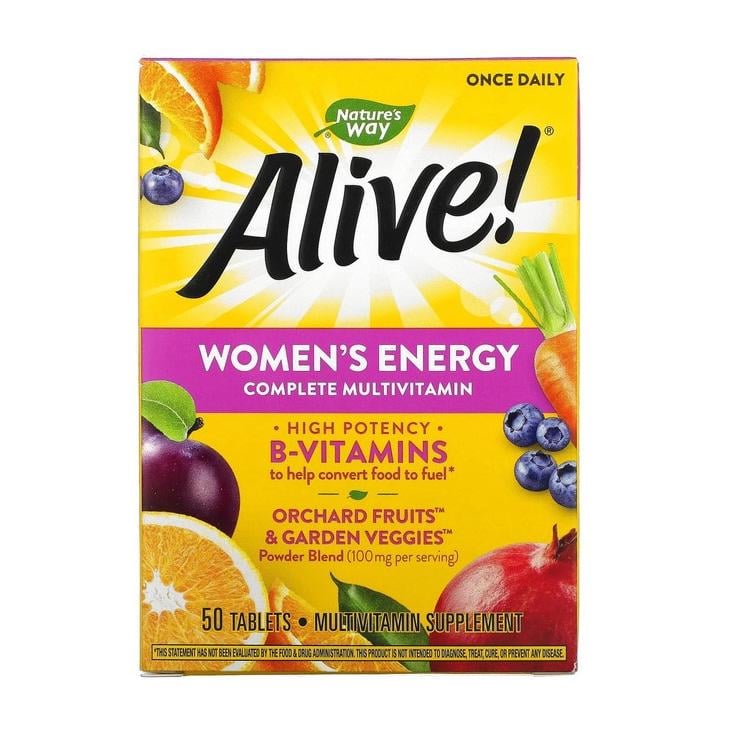 Витамины для женщин с железом 1 в день Nature's Way Alive! Women's Energy 50 табл.