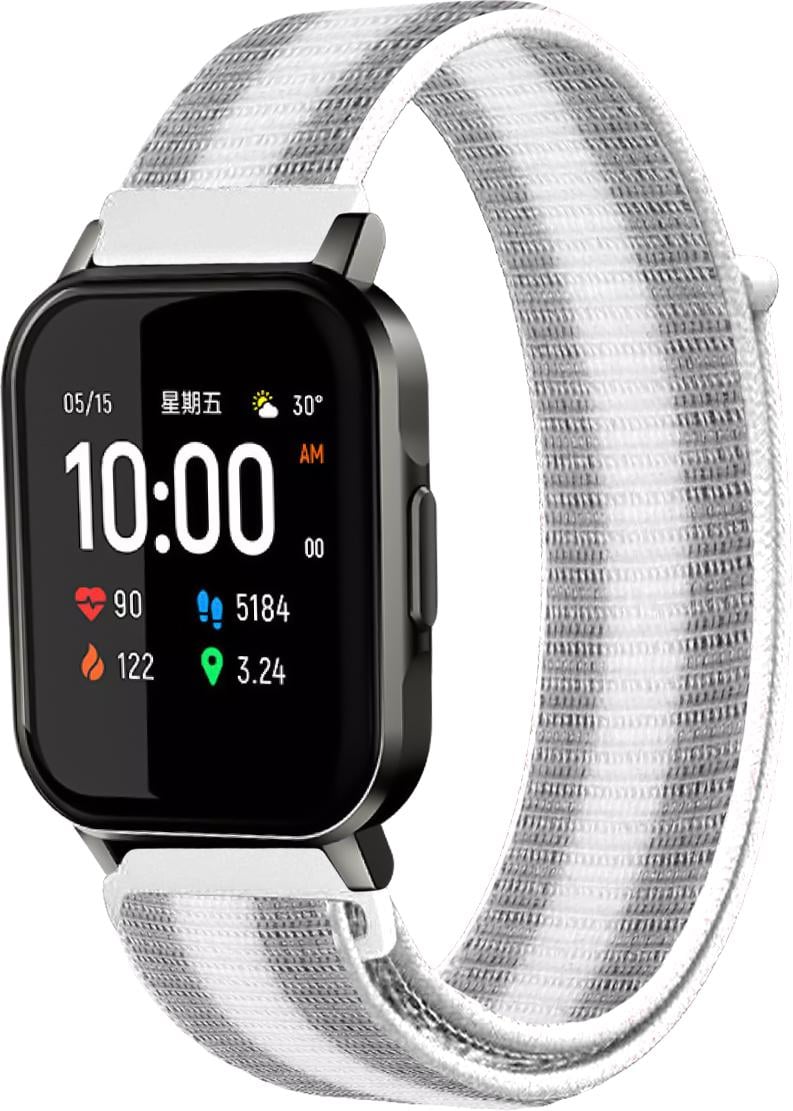 Ремешок нейлоновый Sport Loop для Haylou Smart Watch 2 LS02 Silver/White (15120-58) Ремешок нейлоновый Sport Loop для Haylou Smart Watch 2 LS02 Silver/White (15120-58)