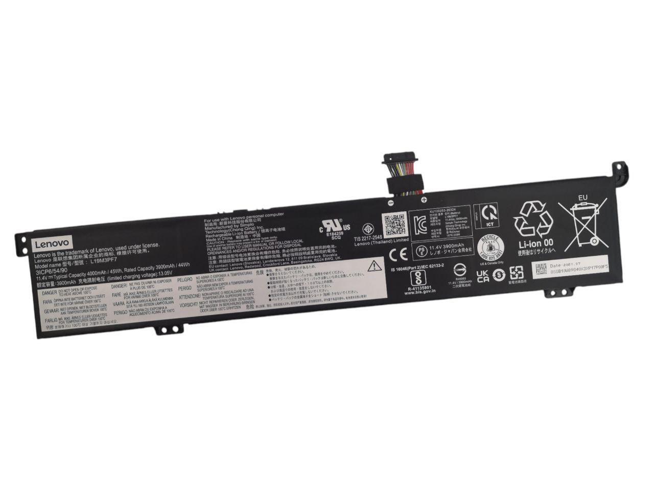 Аккумулятор для Lenovo Ideapad Creator 5-15IMH05/L19M3PF7/L19D3PD9/L19M3PD9/L19D3PF4 3950 mAh 45Wh (20783265)