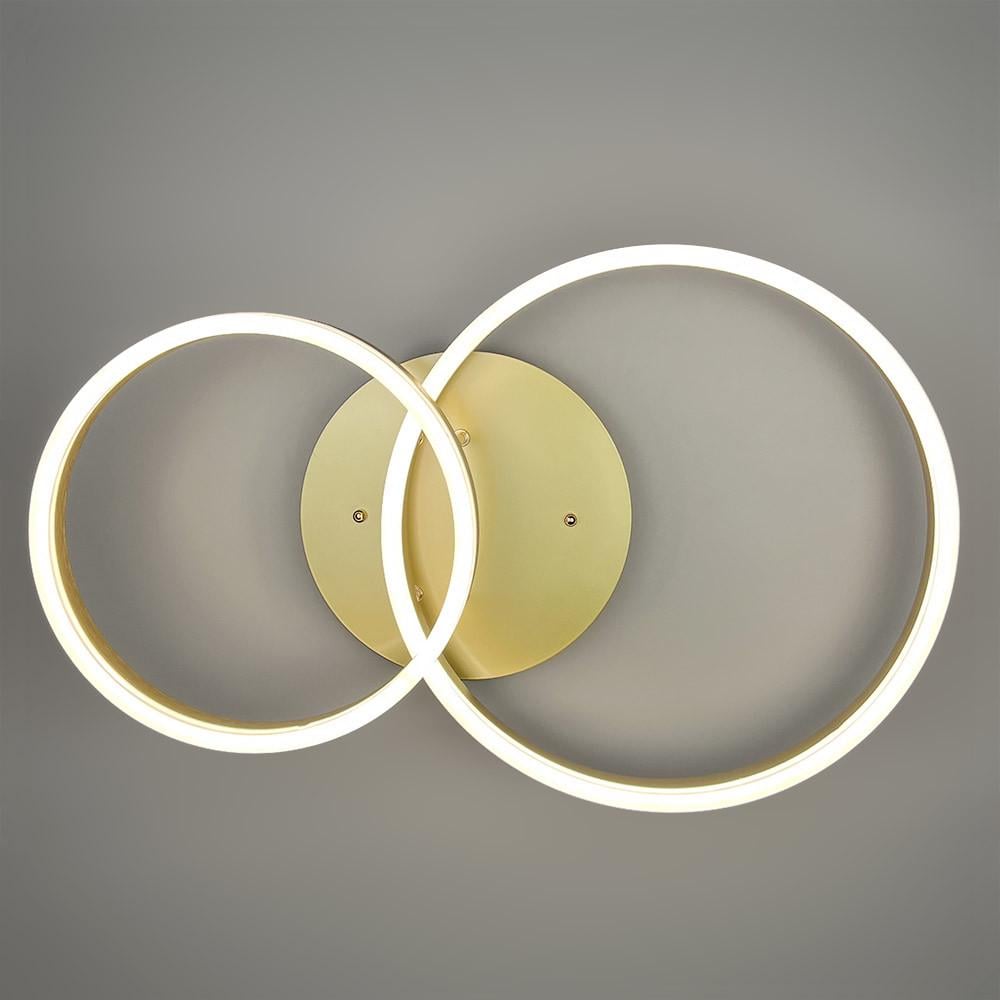 Люстра потолочная LED на 2 кольца Золотой (A 8008/2 GD)